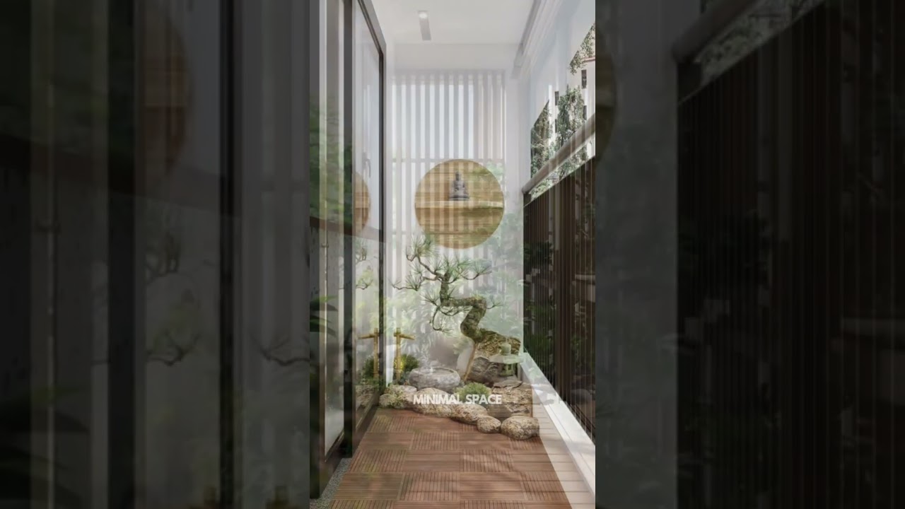 Japanese Zen garden in balcony idea #zen #garden #zengarden #balcony #design