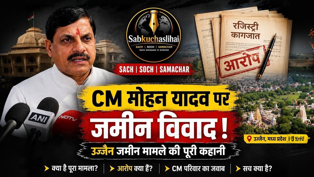 🚨 CM Mohan Yadav Ujjain Land Case Explained: 168 Acre aur 45 Crore ki Zameen ka Pura Sach! Mp News 