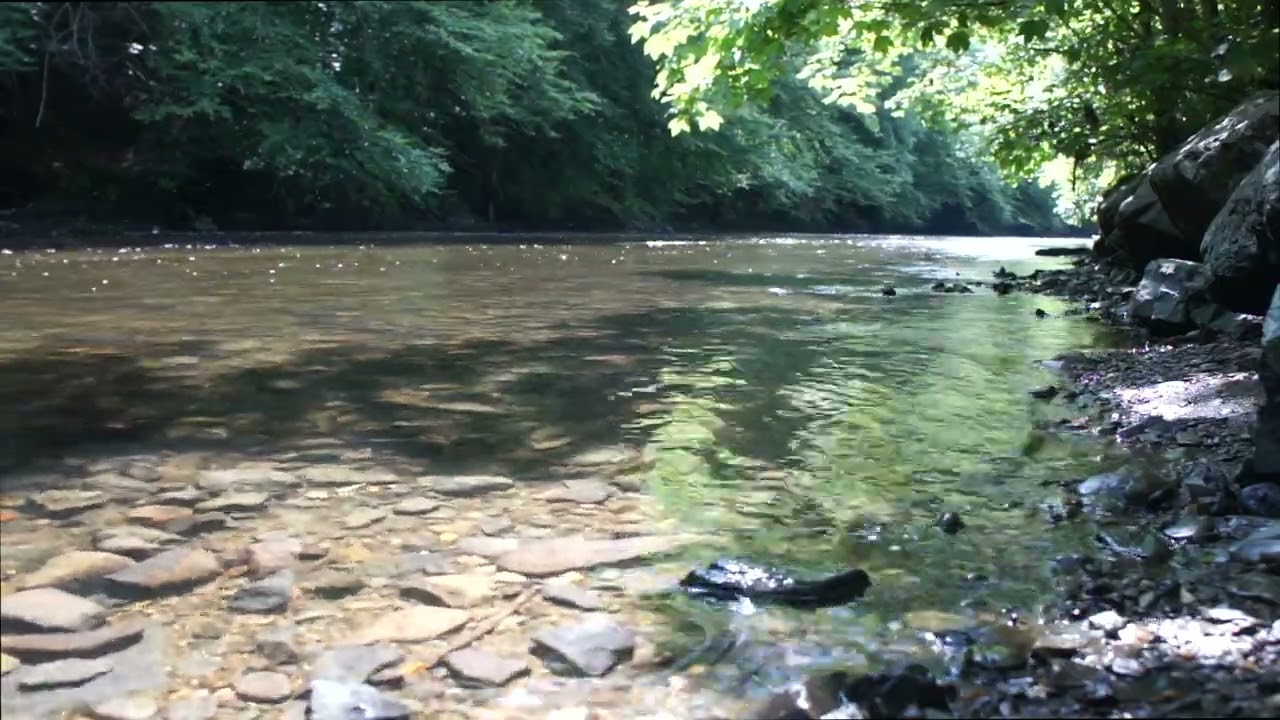 Peaceful and relaxing river Ourthe in the Ardennes La Roche Belgium🇧🇪 2024