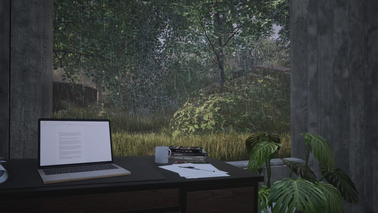 Enterprise Studios - 8 Hours | Study With A Rainy View | Relaxing, Inspiring + Music ASMR 🌧️🌦️
