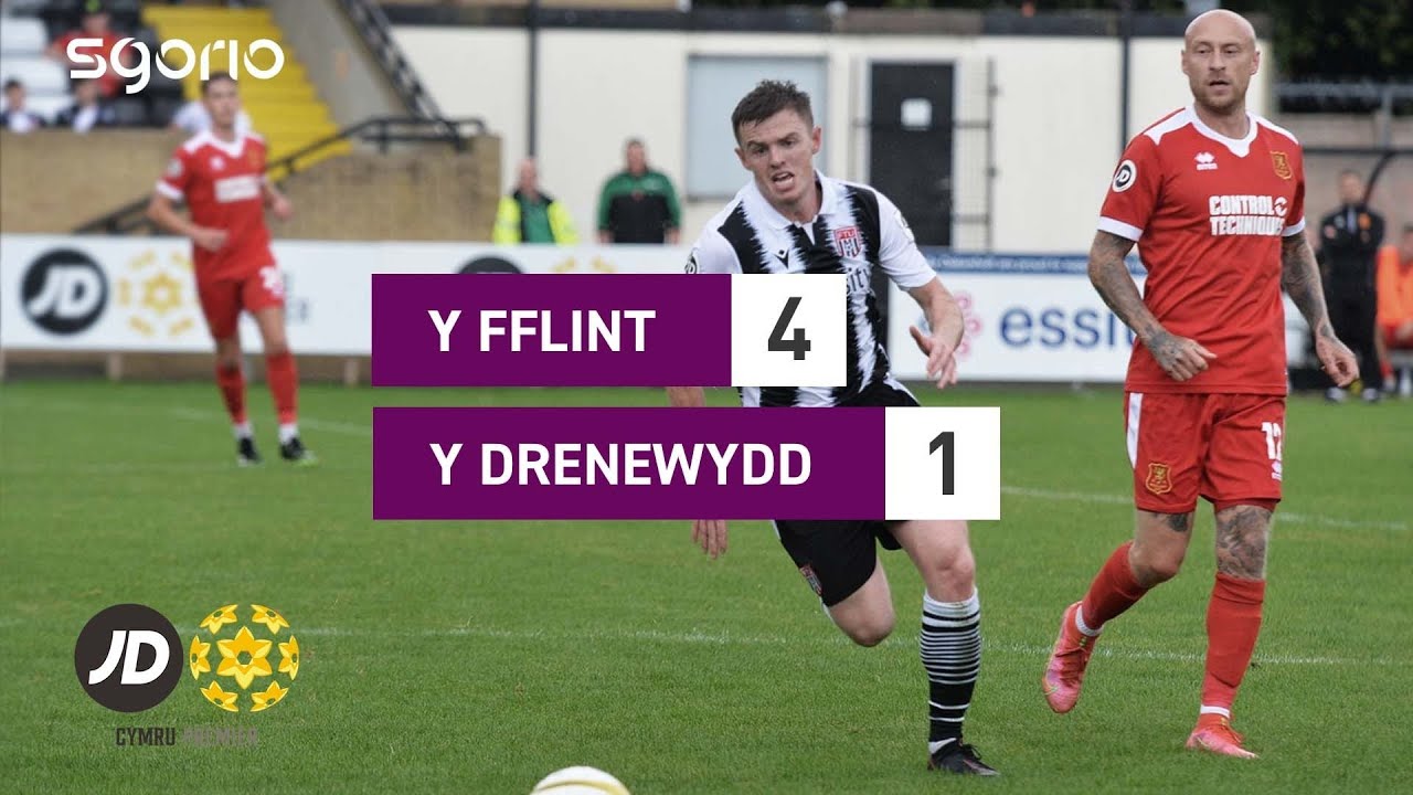 Y Fflint 4-1 Y Drenewydd | Cymru Premier