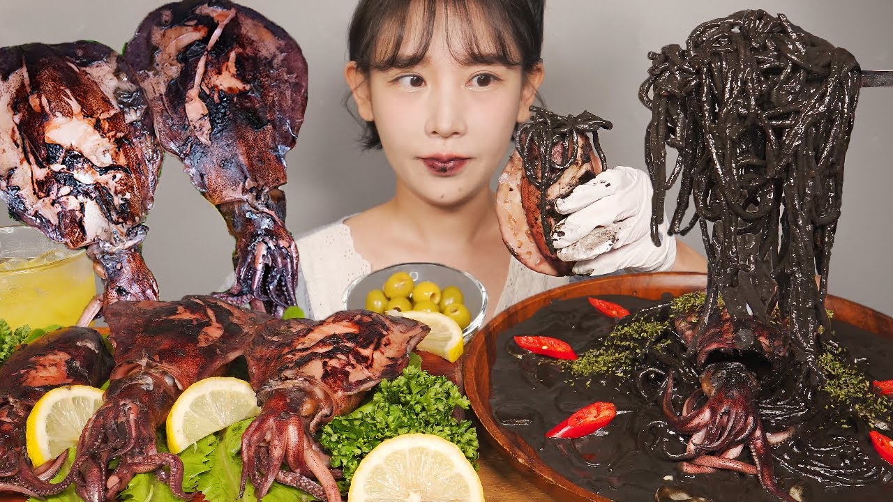 돌아온 무늬오징어 통찜🦑 먹물크림파스타🍝 Patterned Squid & Black Squid Ink Pasta [eating show]mukbang korean food