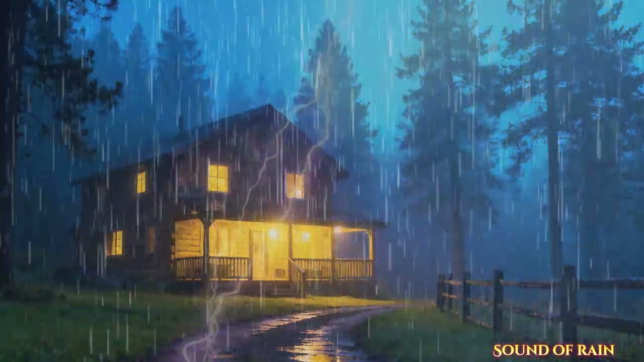 Rain Sounds For Sleeping - 99% Instantly Fall Asleep With Rain And Thunder Sound At Night Relax
