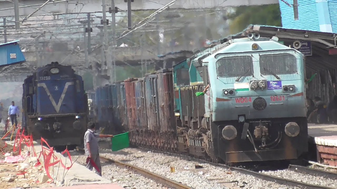 Priority COAL Freight & Less Priority AUTOMOBILE Freight | Beautiful OVERTAKE Indian Railways