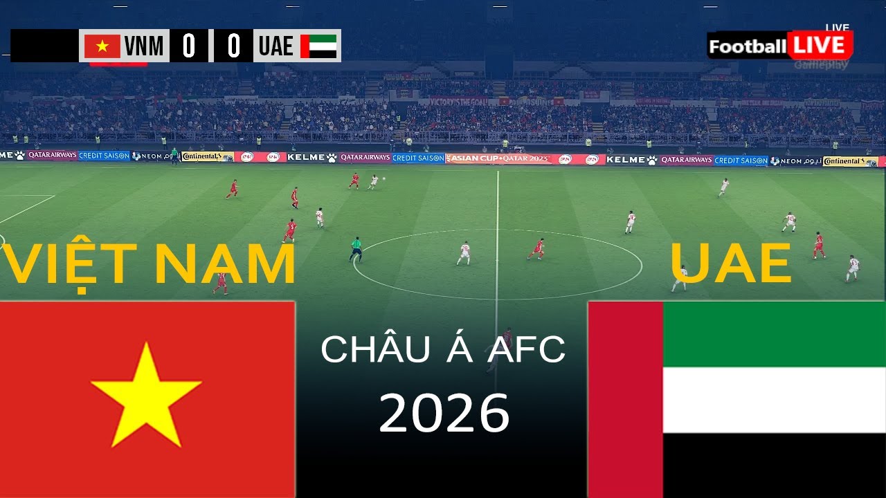 VIỆT NAM vs UAE | Giải vô địch Châu Á AFC 2026 | Mô phỏng PES