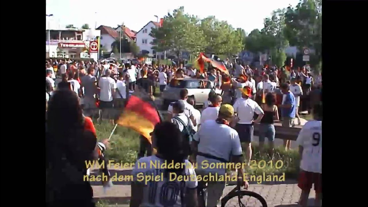 WM Feier Nidderau 2010 nach Spiel Deutschland-England