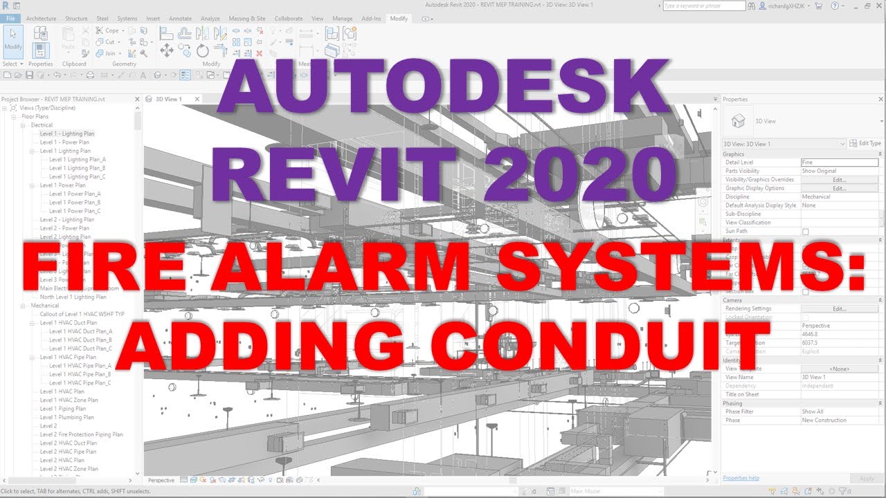 FIRE ALARM SYSTEM LESSON: ADDING CONDUIT
