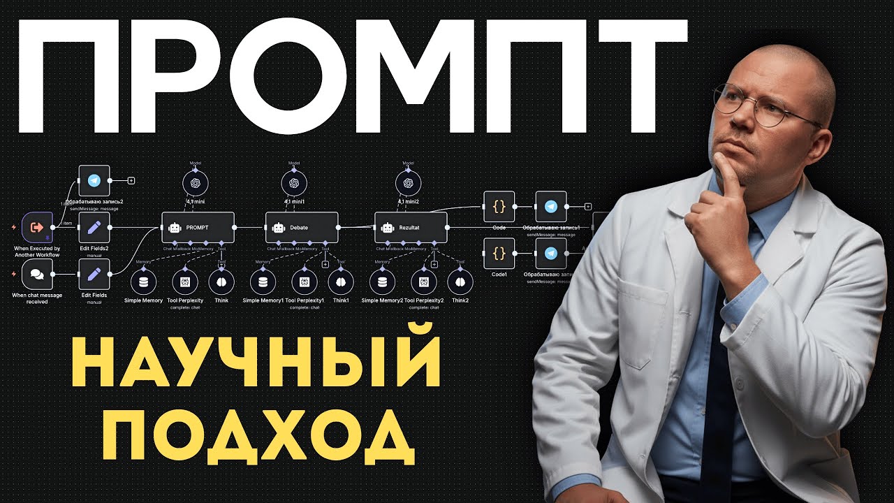 Промпт-инжиниринг нового уровня | Создаем AI-агента в n8n, который проводит итеративные дебаты.