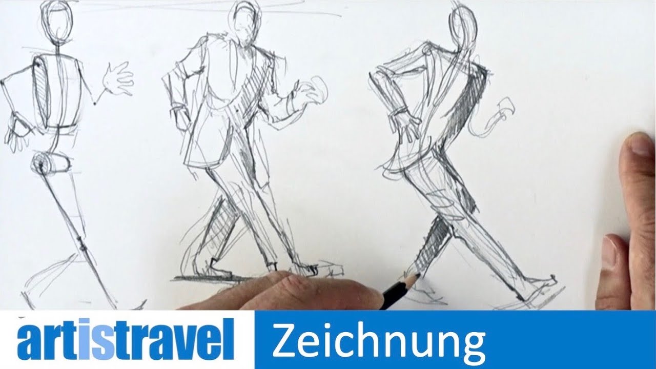 Menschen zeichnen in Bewegung | Ganz einfach zeichnen lernen