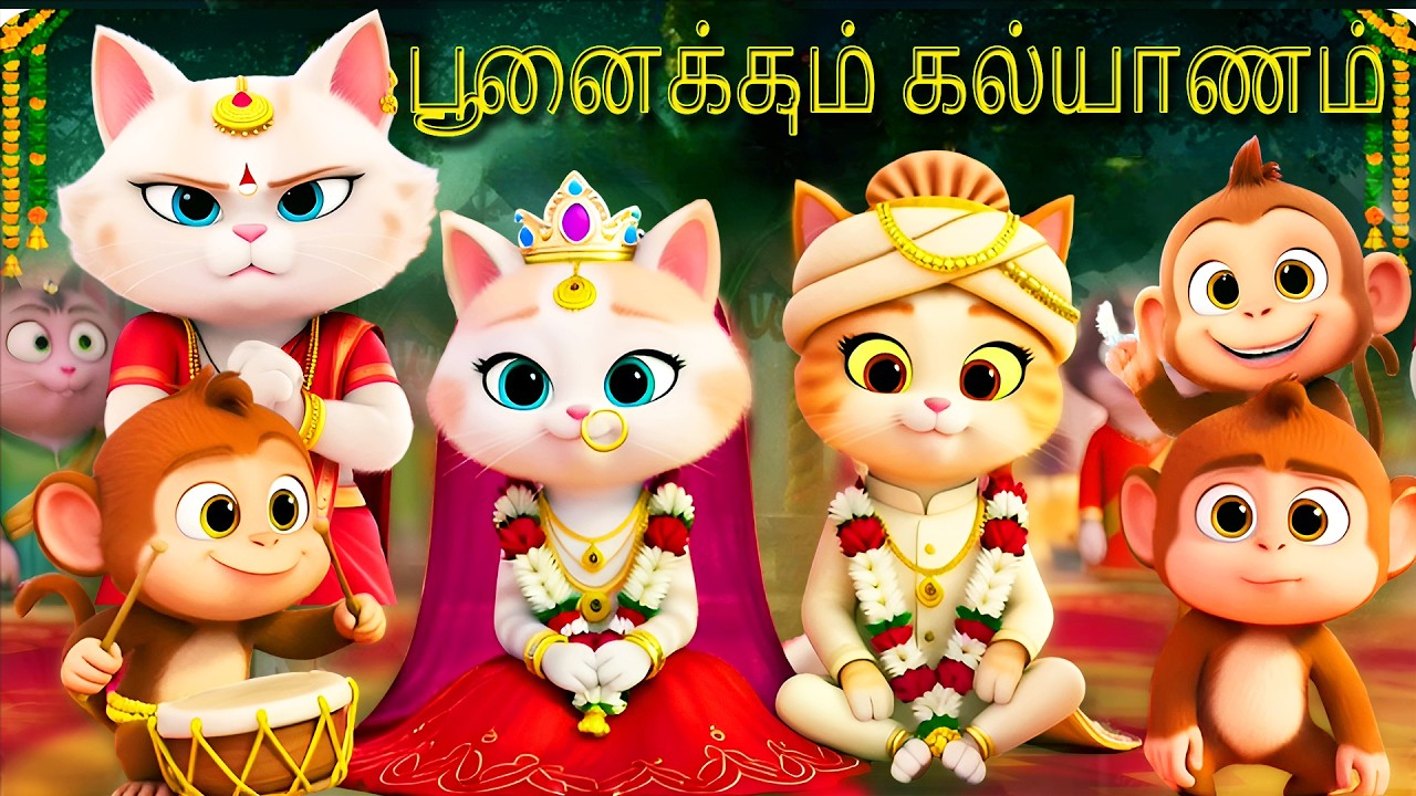 பூனைக்கும் பூனைக்கும் கல்யாணம் Poonaikum Poonaikum Kalyanam | Tamil Rhymes | Kidone Tamil