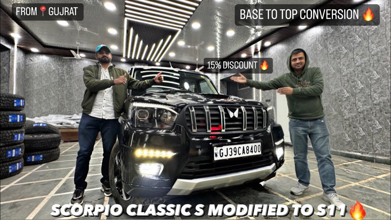 2024 SCORPIO CLASSIC S MODIFIED TO S11✅ SCORPIO FROM GUJRAT ✅15% DISCOUNT MAHINDRA GENUINE ✅