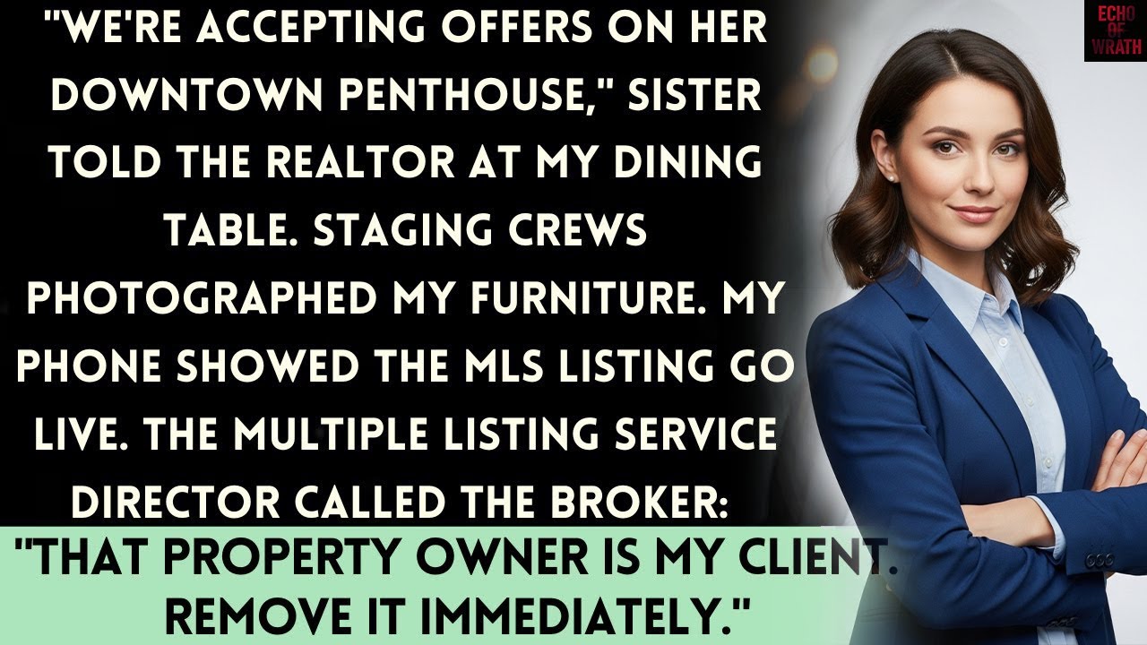 Sister Listed My Penthouse For $2.8M While I Was 'Traveling' — The MLS Director Was My Attorney