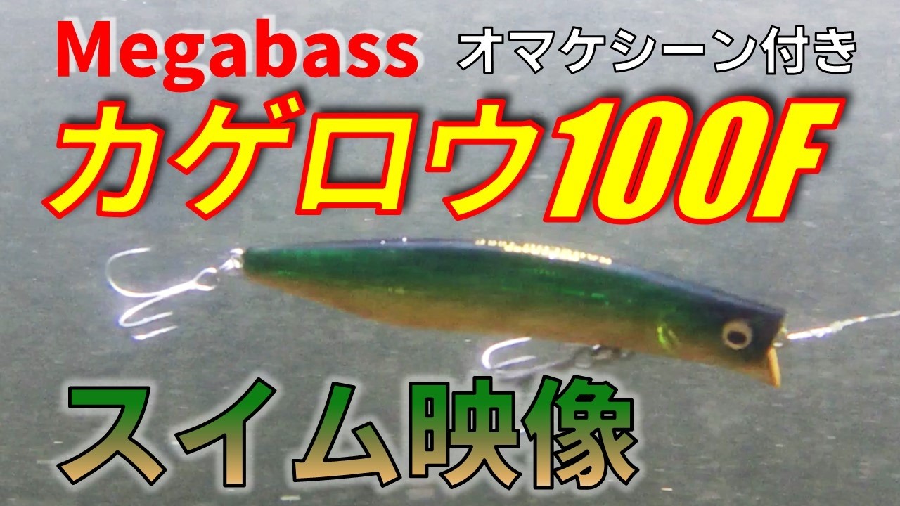 メガバス カゲロウ100F シーバスルアーのスイムチェック（オマケ映像付き） #megabass