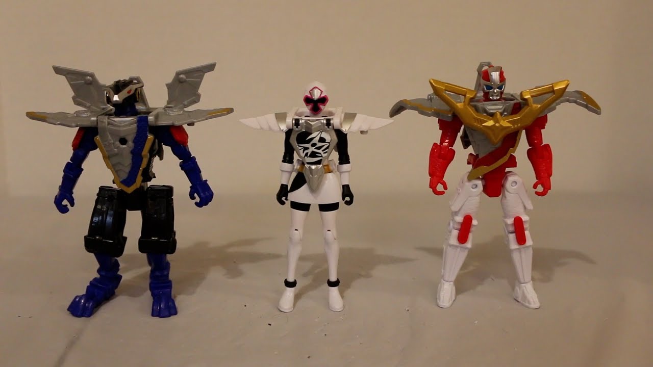 Armored White Ranger & Robo Red/Dragon Zords [Power Rangers Ninja Steel]