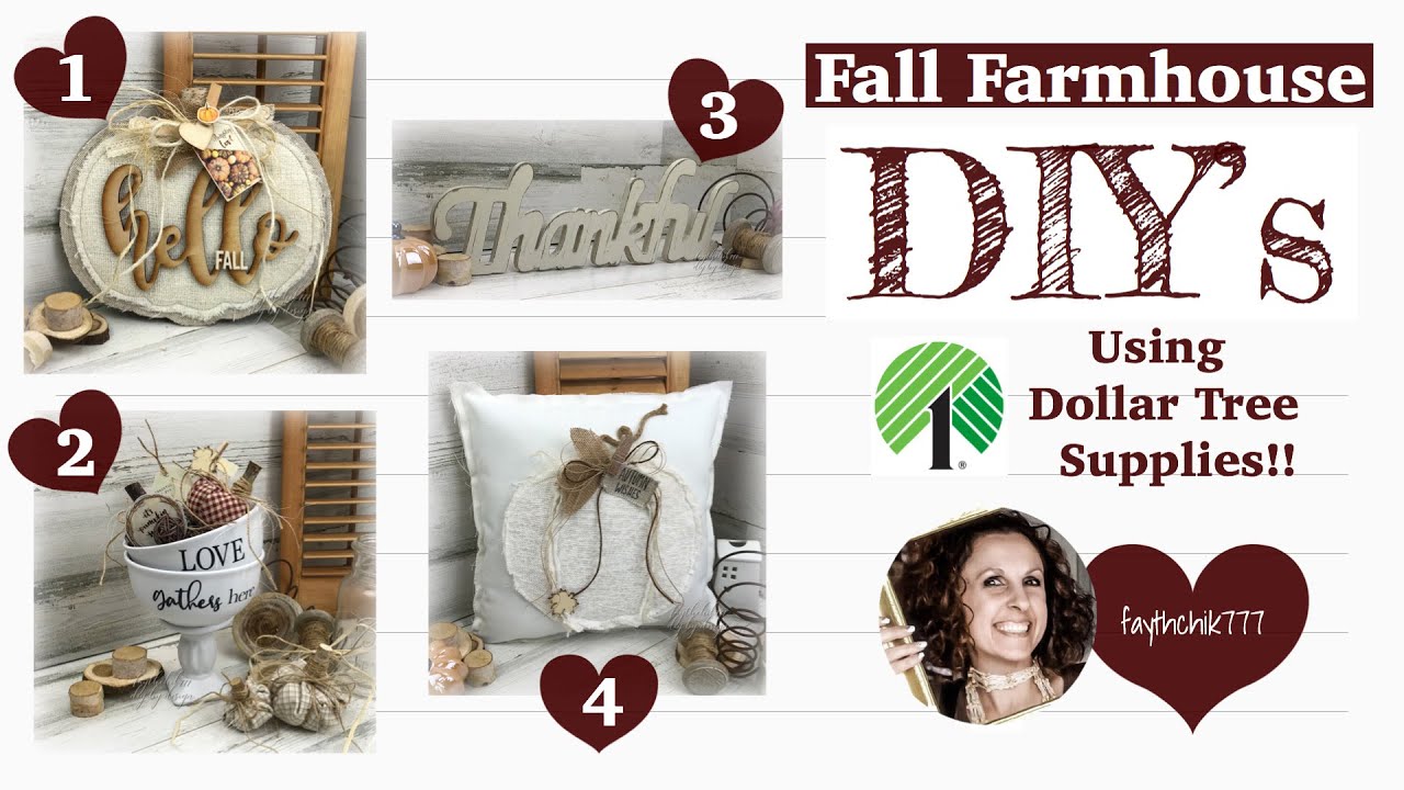 Dollar Tree DIY's | Fall Farmhouse DIY's | DIY Farmhouse Crafts
