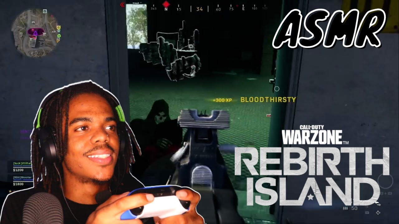 ASMR playing Call Of Duty Warzone | controller sounds & gum chewing