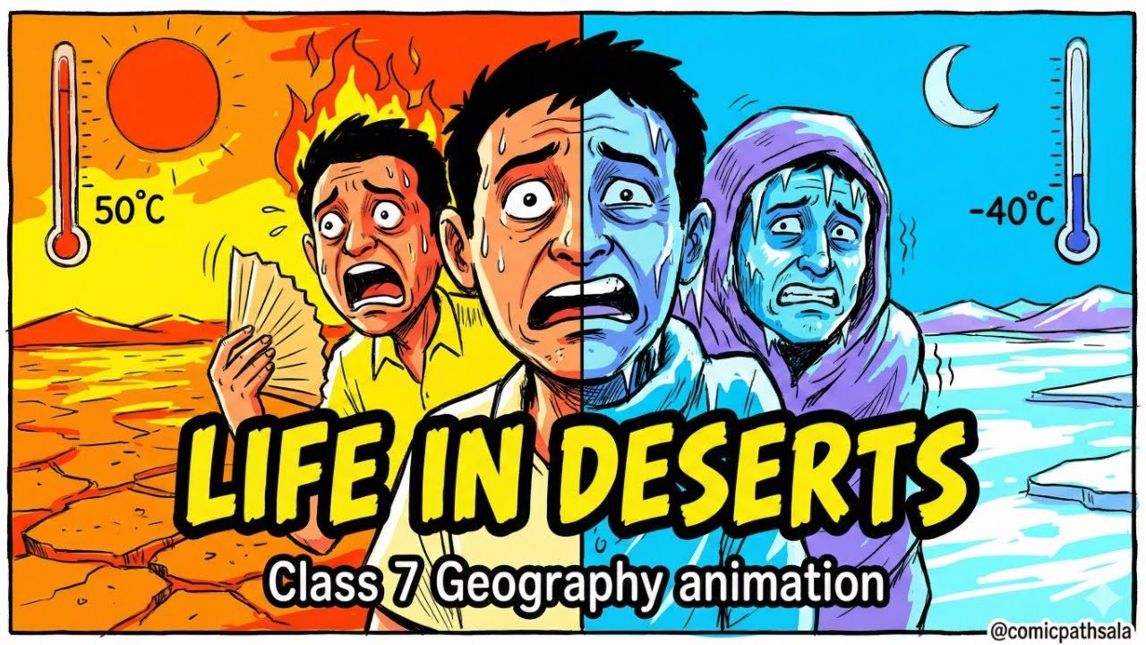 Life in Deserts – Class 7 Geography | NCERT Chapter 1 | Hot & Cold Deserts | Whiteboard Animation