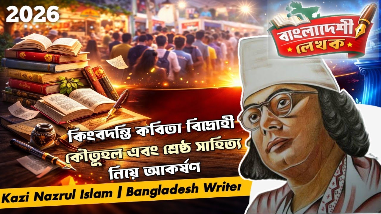  Bangladesh Writer || কিংবদন্তি কবিতা বিদ্রোহী কৌতূহল এবং সাহিত্য নিয়ে আকর্ষণ || Kazi Nazrul Islam 