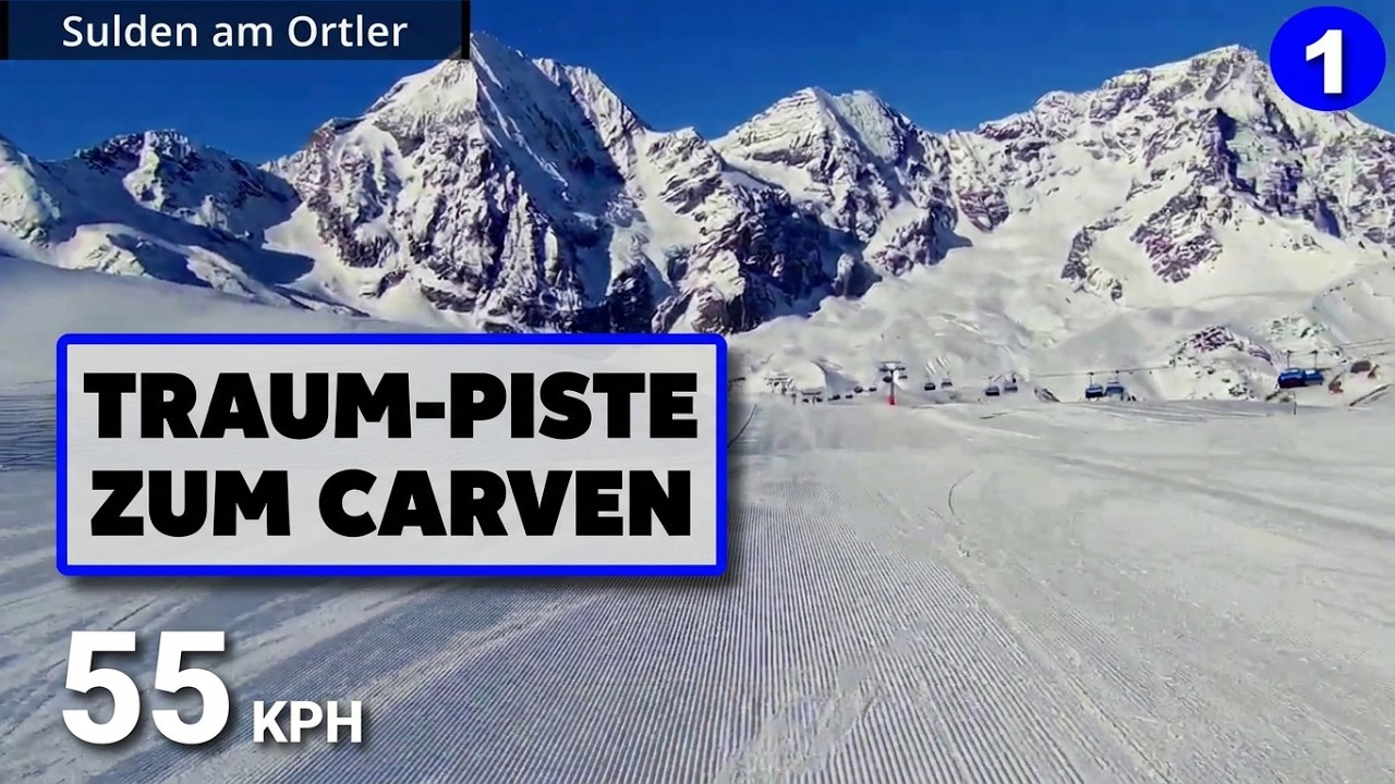 Sulden am Ortler – Traumhafte Hochgebirgsabfahrt zum Carven | Piste 1 POV