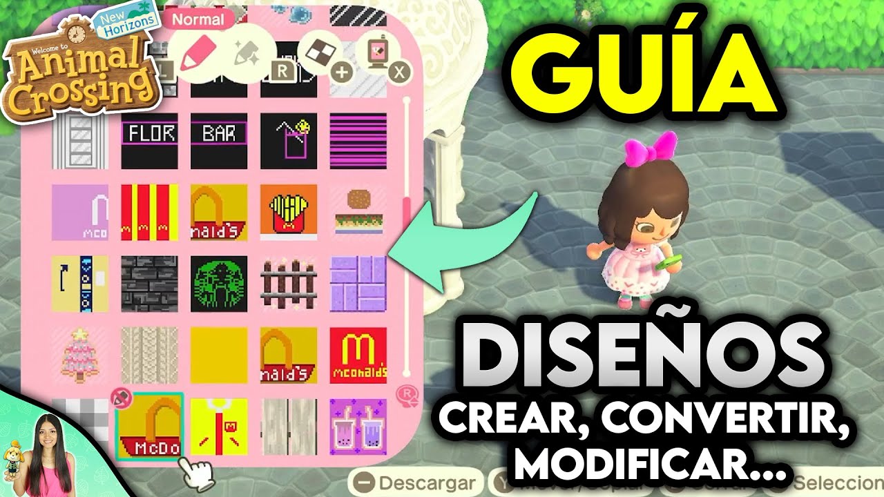 GUÍA: CREAR DISEÑOS o PATRONES en Animal Crossing New Horizons