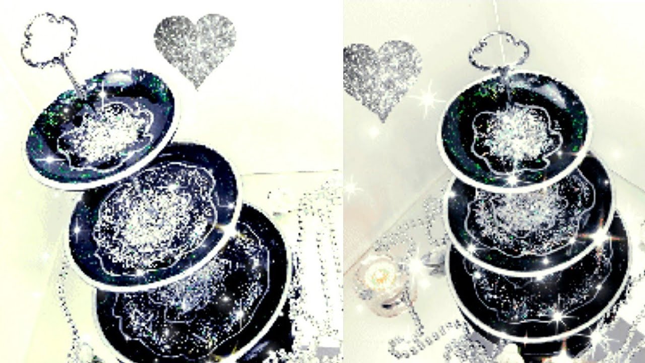DIY resin ⭐ جربت صنع حامل الحلويات  بالصحون المجوفة 👌تحفة