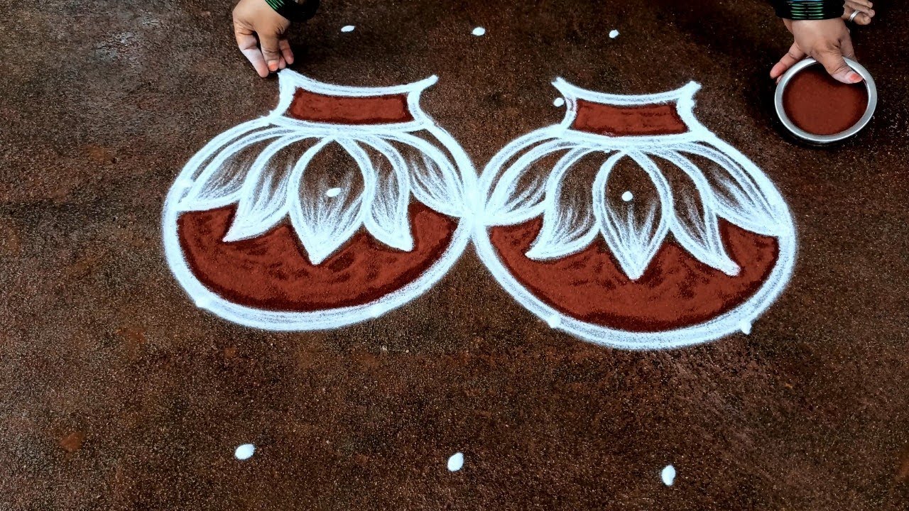 Pongal 2026double pot rangoli|5*3 sankrantimuggulu|bhogi special kundalu muggulu| super rangoli