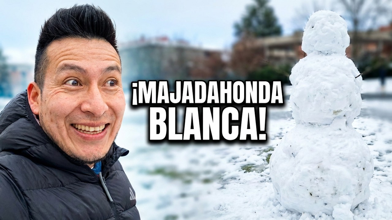La gran Nevada en el pueblo de Majadahonda despues de 7 años 