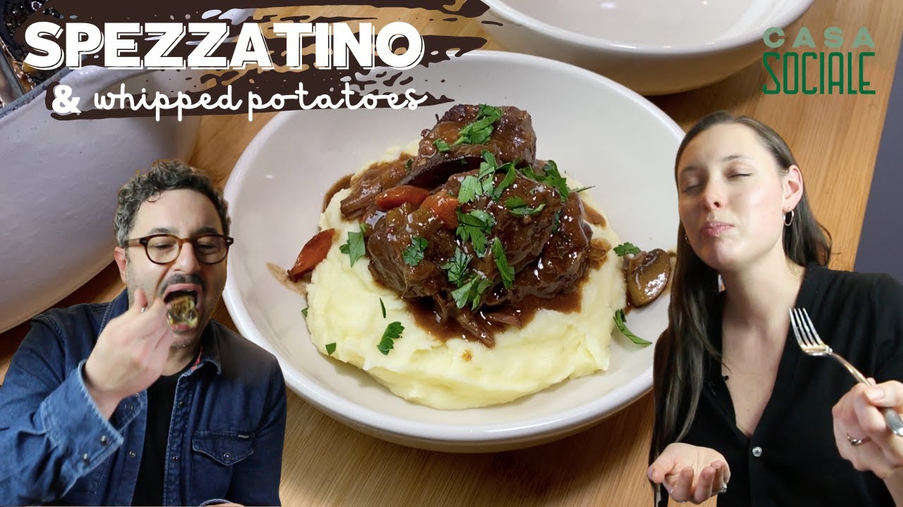 Game changer SPEZZATINO recipe with whipped potatoes and mushrooms