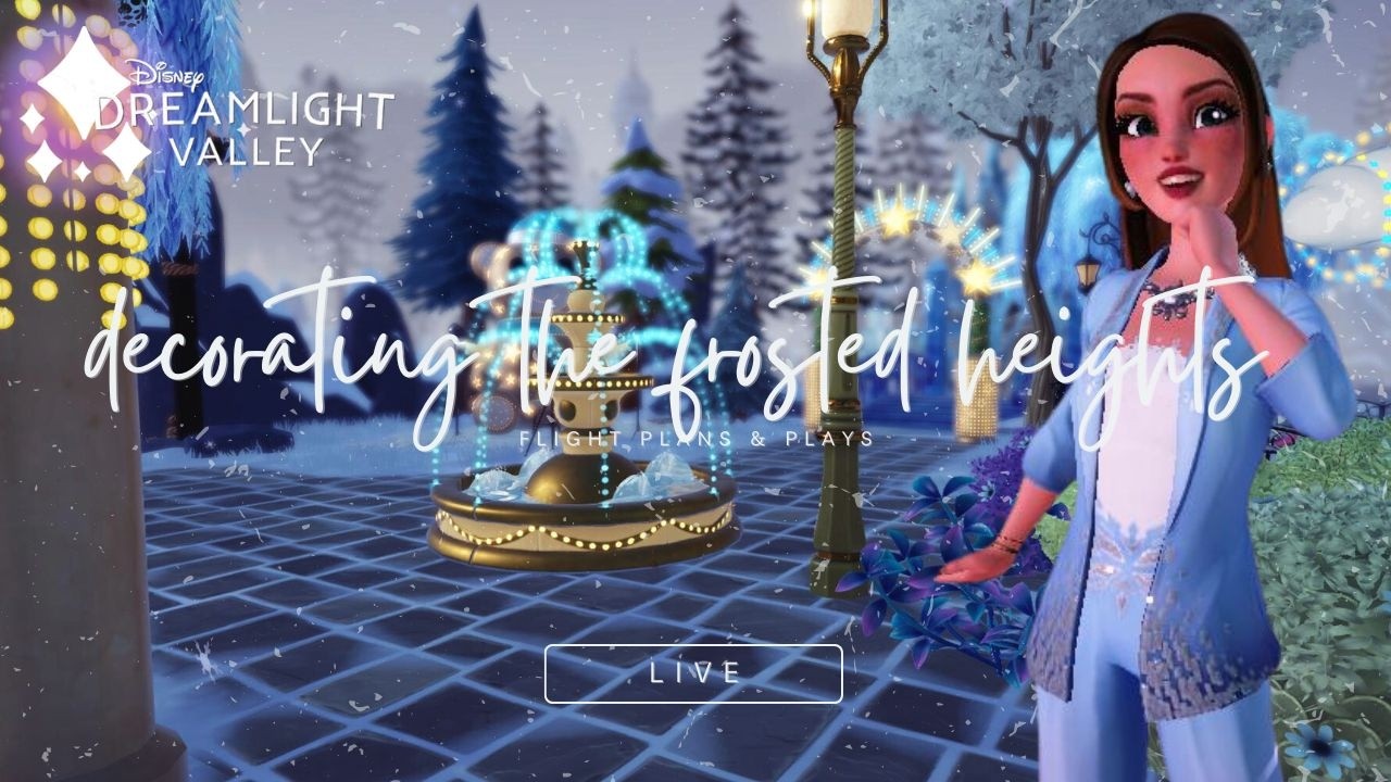 🎙️ DECORATING IN THE FROSTED HEIGHTS 🏔️ | disney dreamlight valley | live stream