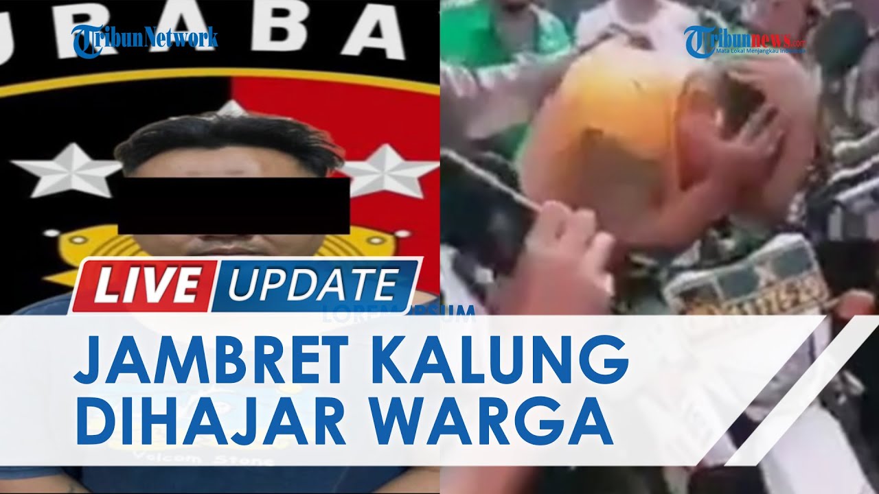 Detik-detik 2 Jambret Kalung Emas di Surabaya Jadi Bulan-bulanan Warga, Digiring Polisi Pakai Motor
