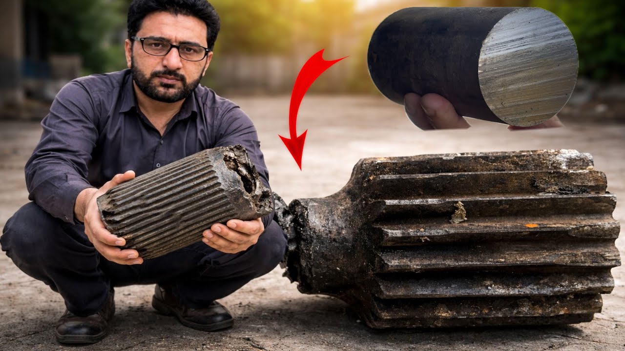 How Lathe Master Rebuilt a Broken Splined Shaft GearShaft Repair on Lathe Before & After Restoration