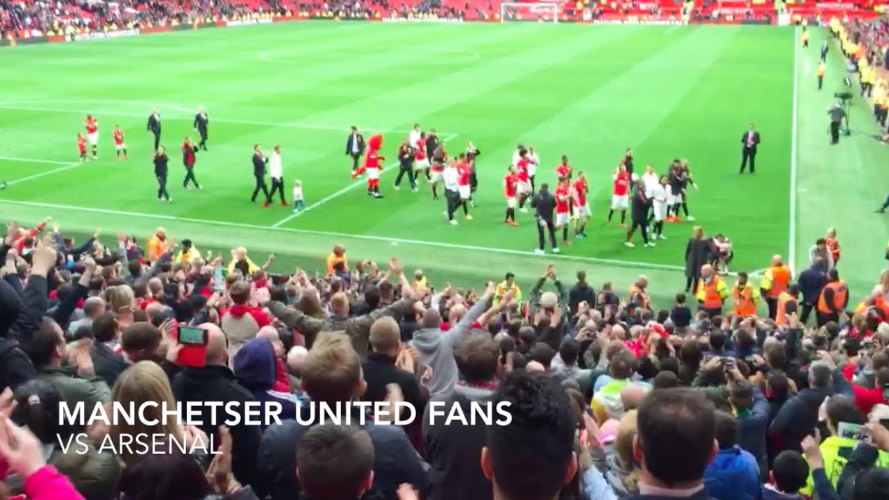 Manchester United Fans vs Arsenal + Van Gaals Speech