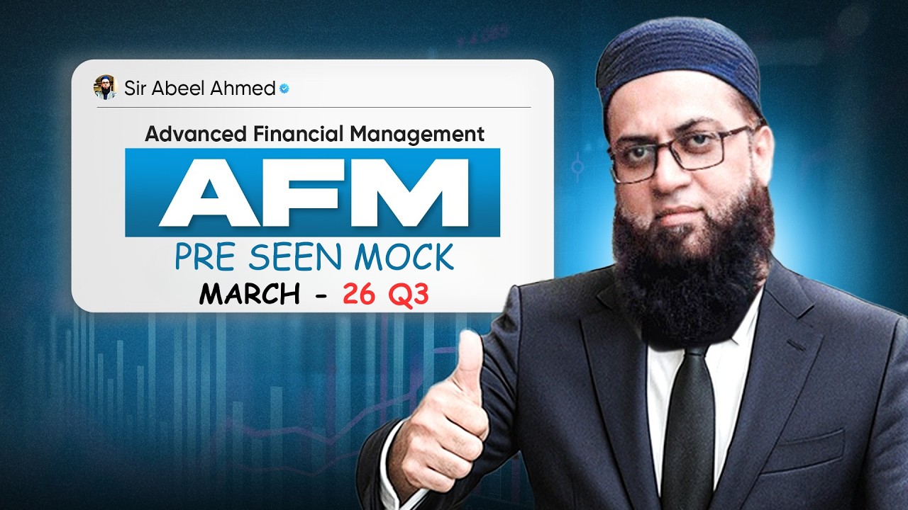 Advance Financial Management | AFM | PRE SEEN MARCH 26 Q3 | ENGLISH