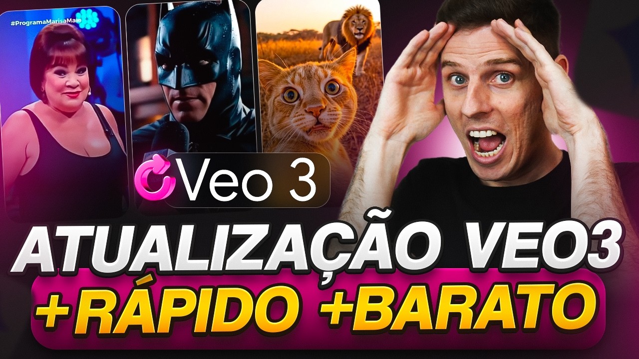 ATUALIZAÇÃO Google VEO3 Fast! Mais Rápido e Grátis. Como Criar Vídeos com IA do Google!