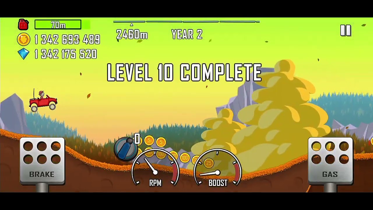 Driving Hill Climber in Seasons stage Hill Climb Racing 