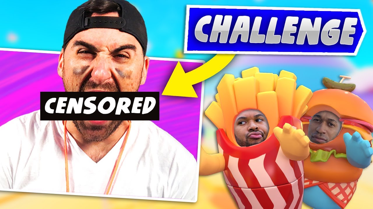 FALL GUYS but I CAN'T CURSE Challenge ft. @ScooterGaming & @TpindellGotGame