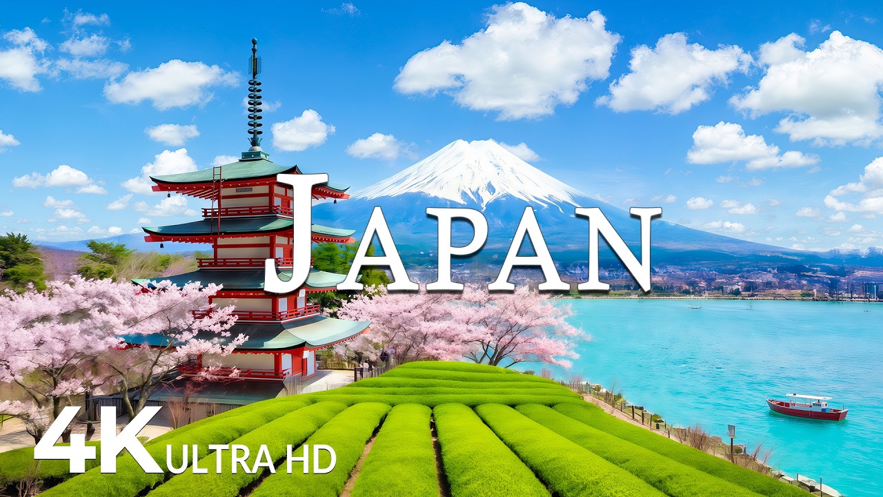 FLYING OVER JAPAN (4K UHD) &ndash; Soothing Music Along With Beautiful Nature Video - 4K Video ULTRA HD #6