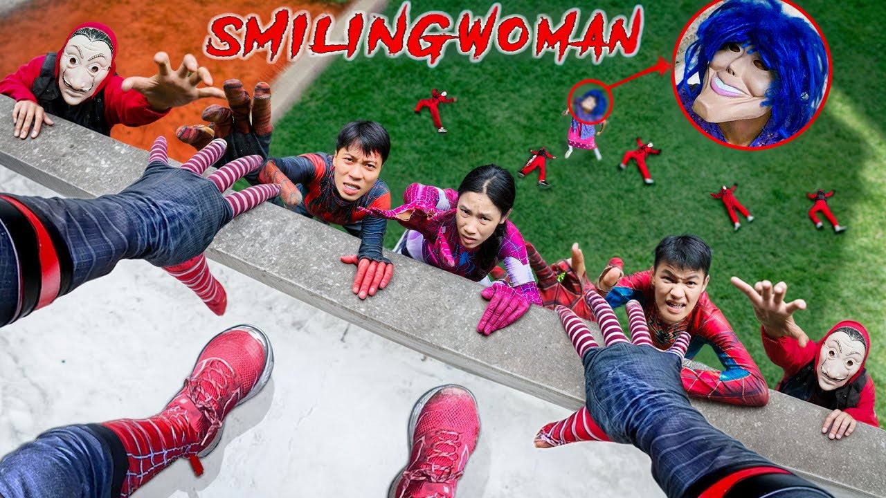 PARKOUR POV Vs SMILING WOMAN  Escape from Real Life Horror #6  SPIDERMAN HORROR