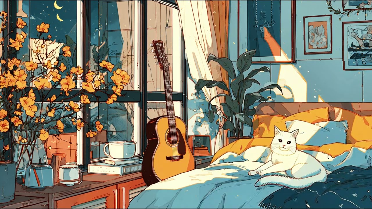 Vol2 | CocoWhisker Lofi 🐾 Midnight City Dreams 🌙 Chill Study & Work Beats Coffee Cafe