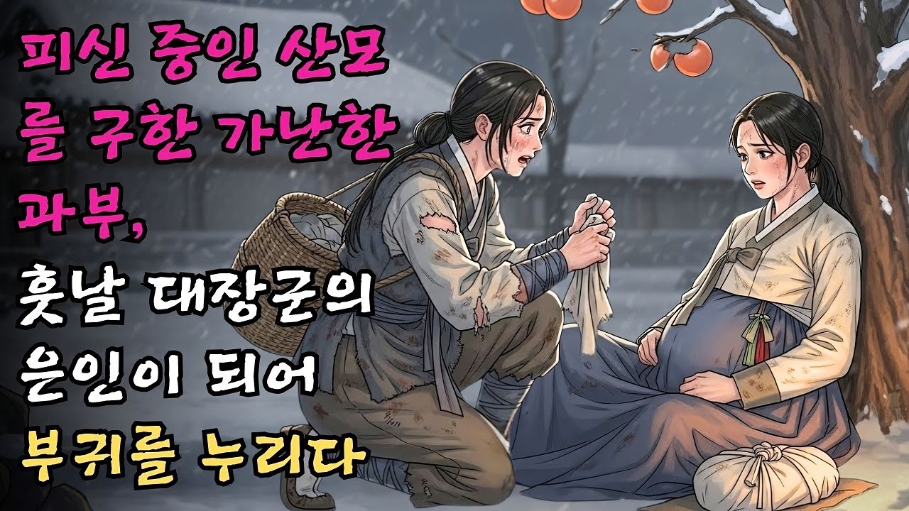 피신 중인 산모를 구한 가난한 과부가 훗날 대장군의 은인이 되어 평생 부귀를 누린 전설 | 한국 전설 설화 #야담 #민담 #전설 #설화