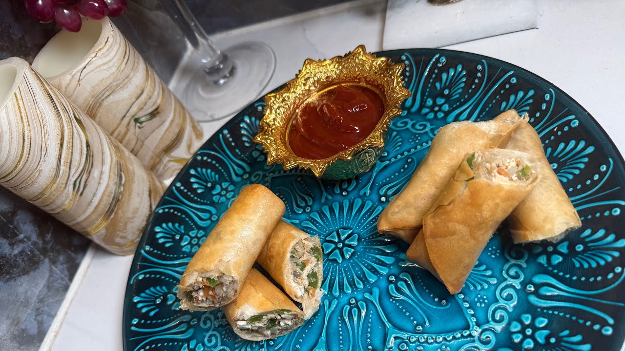CRISPY Bakery Style Chicken Spring Rolls 🥟Golden & Crunchy | The Taste Mystery