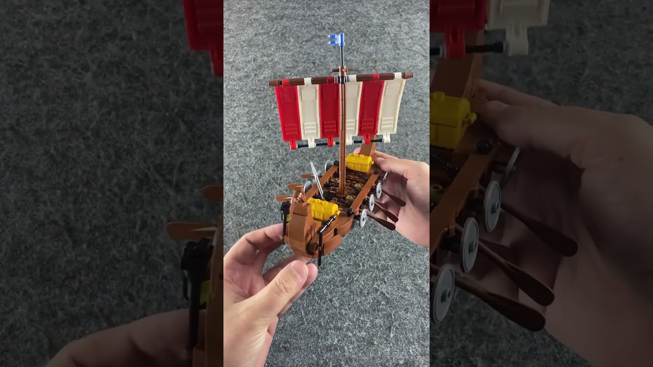 The Viking Longship by bricks_fan_uy MOC-98225 Medieval Brick #legoshorts #legoshorts #moc #fyp