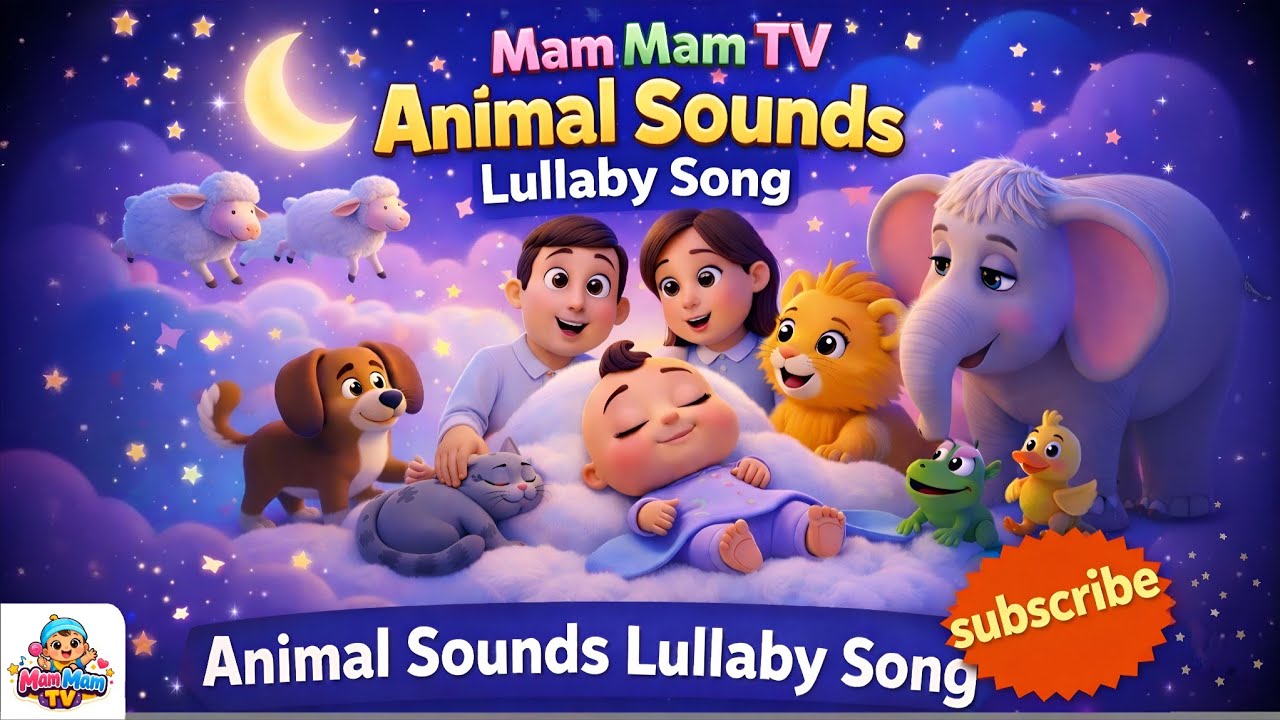 Animal Lullaby Song 💤 Sleepy Baby Rhymes
