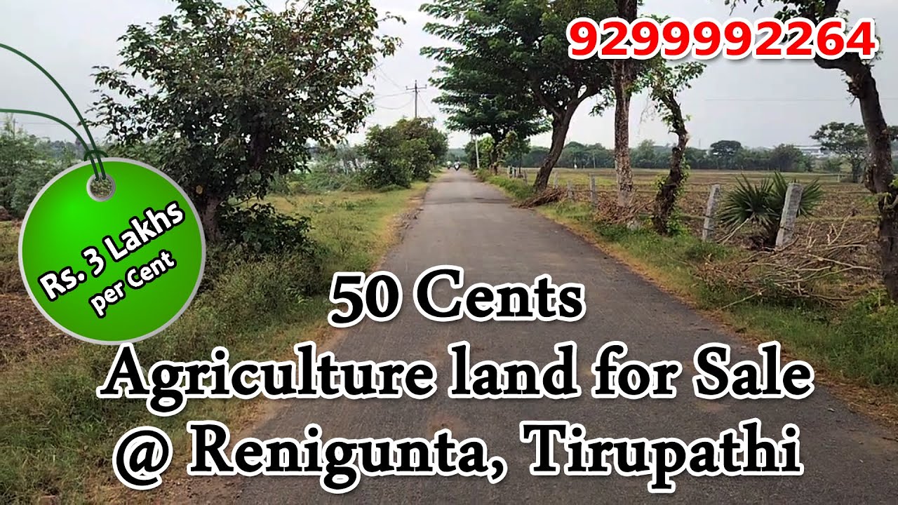 50 Cents agriculture land for Sale @ Renigunta, Tirupathi
