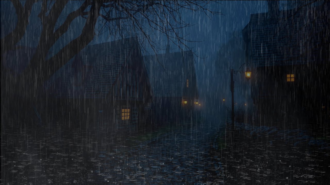 Rain Sounds for Deep Sleep | Old Town Rain at Night