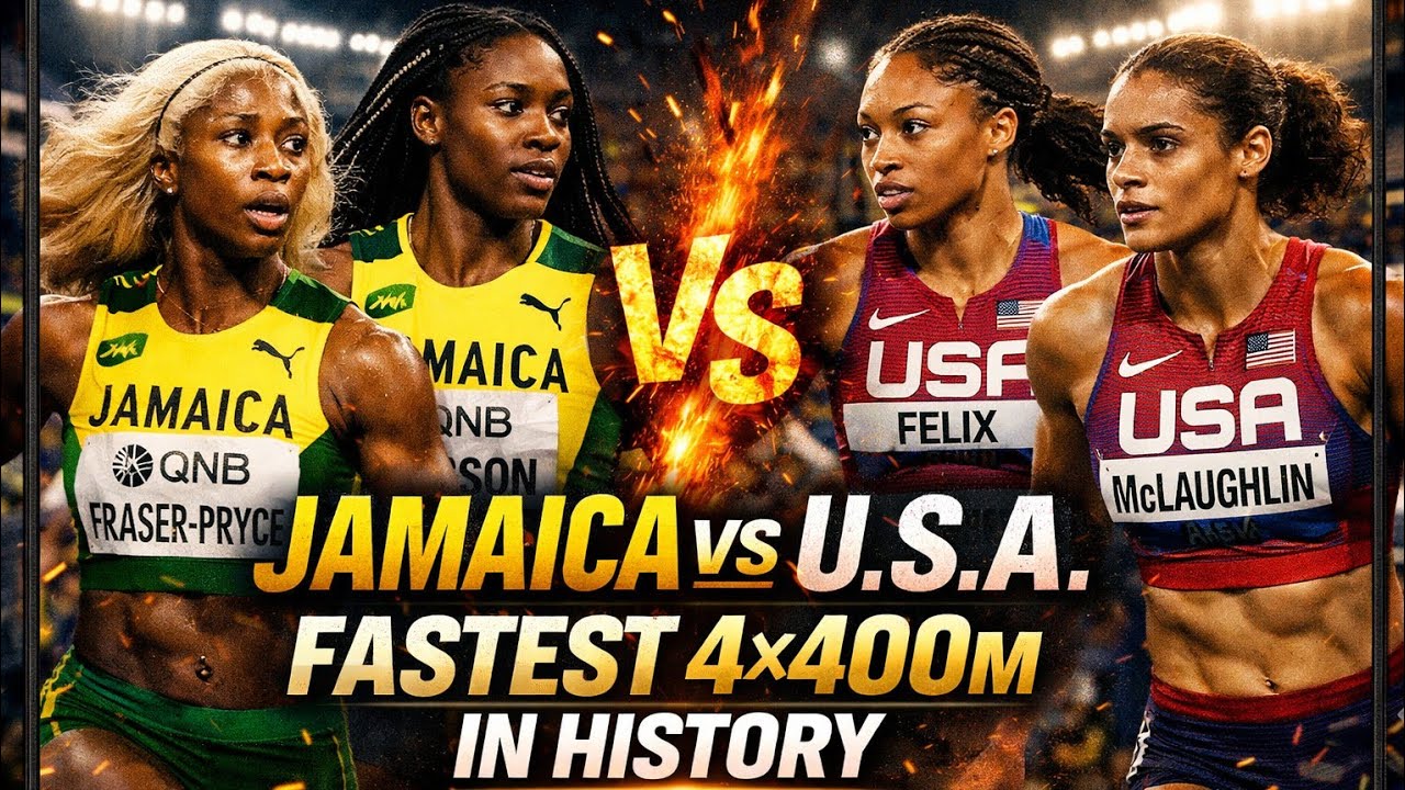 FASTEST 4×400M IN HISTORY USA CLASH  WITH JAMAICA IN THE FIELD. 