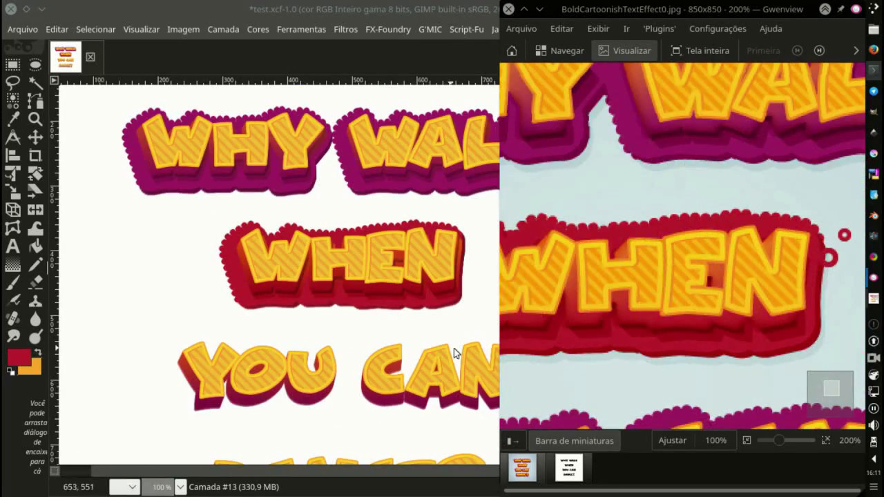 (Speed-Art)_Exerc&iacute;cio do grupo de telegram 'Design com Linux' - Arte reproduzida no GIMP