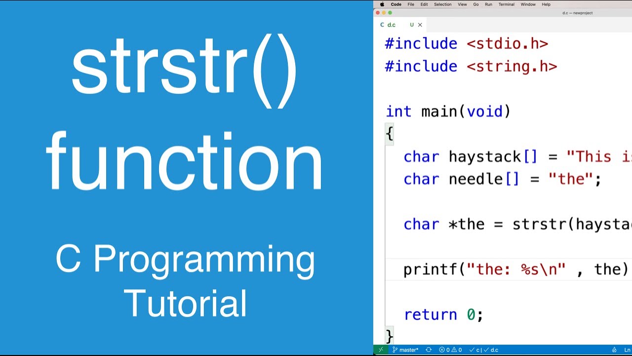 Функция strstr() | Учебник по программированию на C