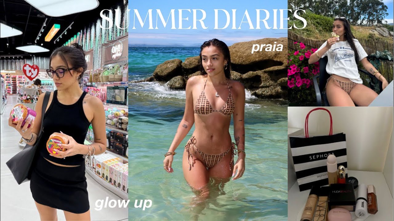 comprinhas de autocuidado no verão, glow up & dia de praia