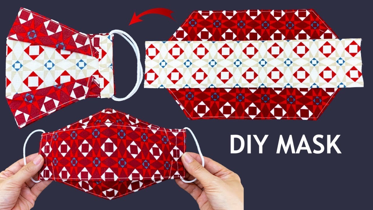 New Style 2 Tone! Diy 3D Face Mask No Fog On Glasses Easy Pattern Sewing Tutorial | How to Make Mask